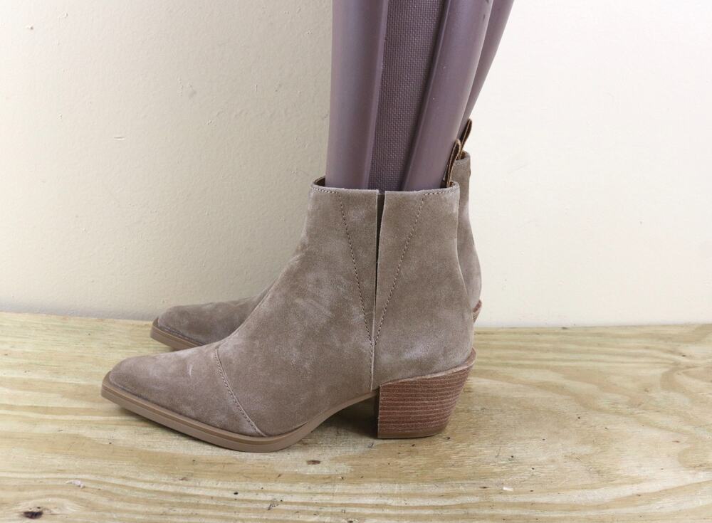 New Rag & Bone Boots 7 Brown Suede Dart Pointed Toe Bootie Ankle Western